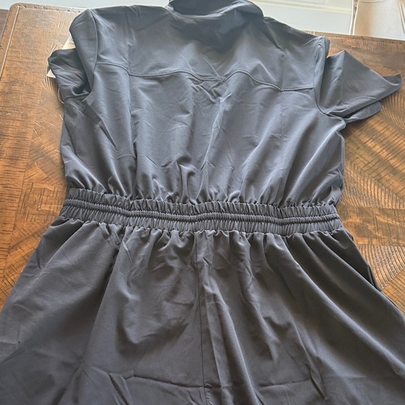 Athleta Avenue Black Button-Up Romper - Picture 6 of 6